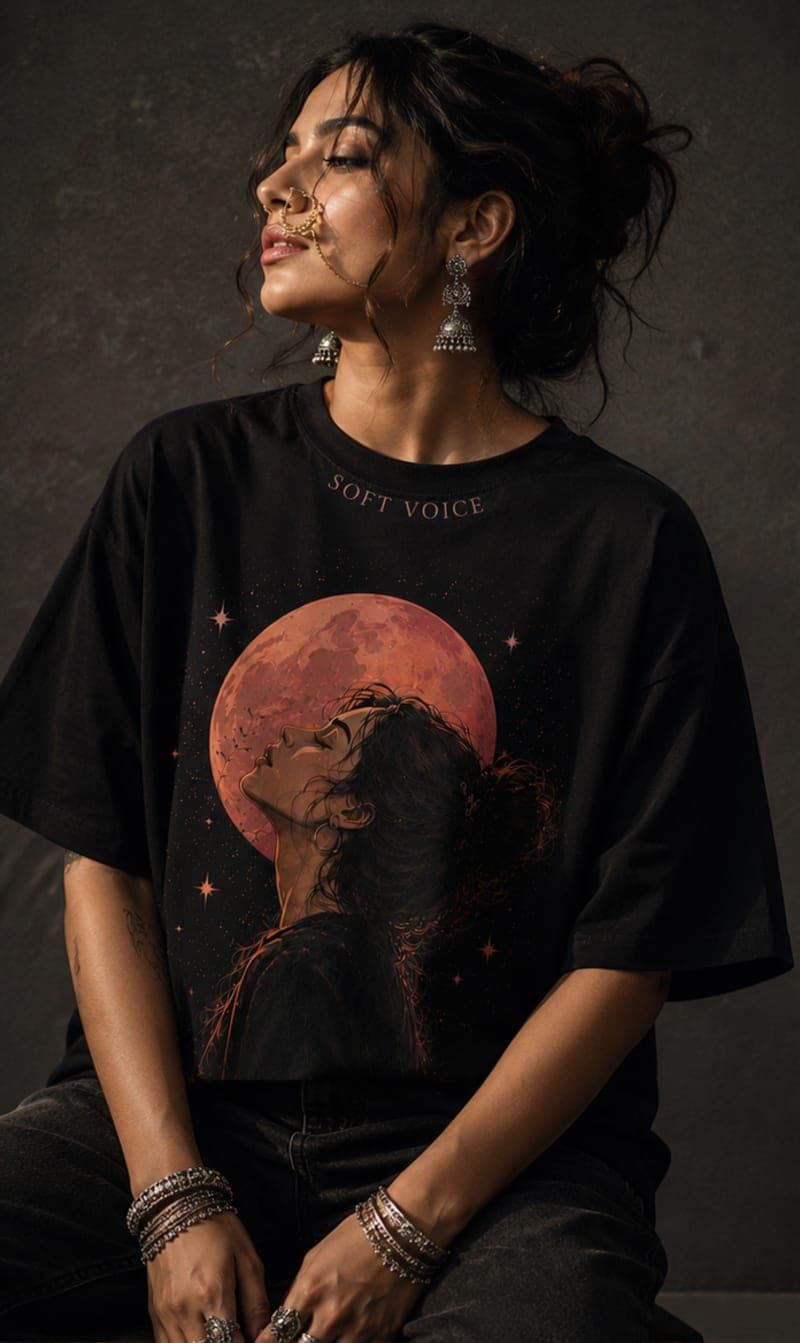 Regular Black Tee - Soft Voice, Solid Spine