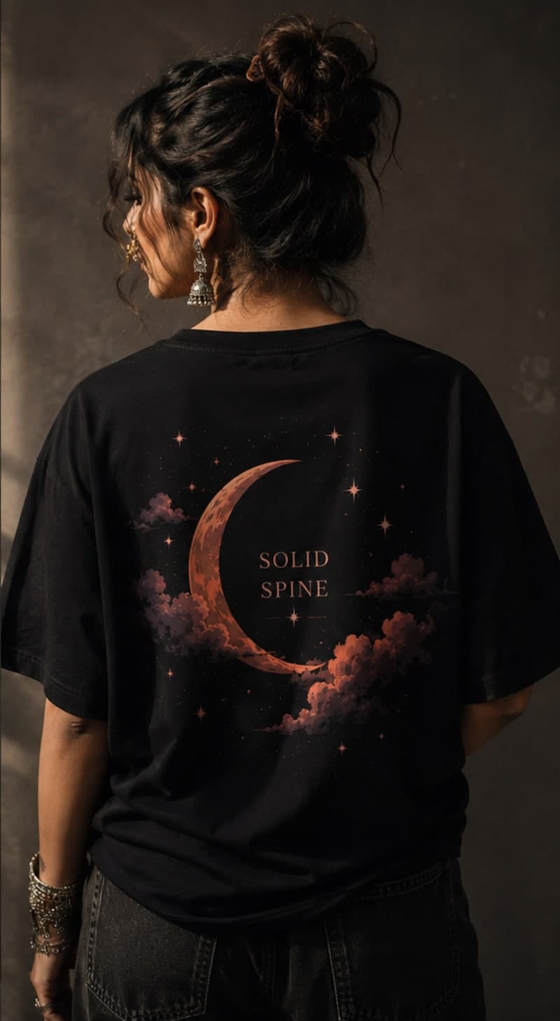 Regular Black Tee - Soft Voice, Solid Spine