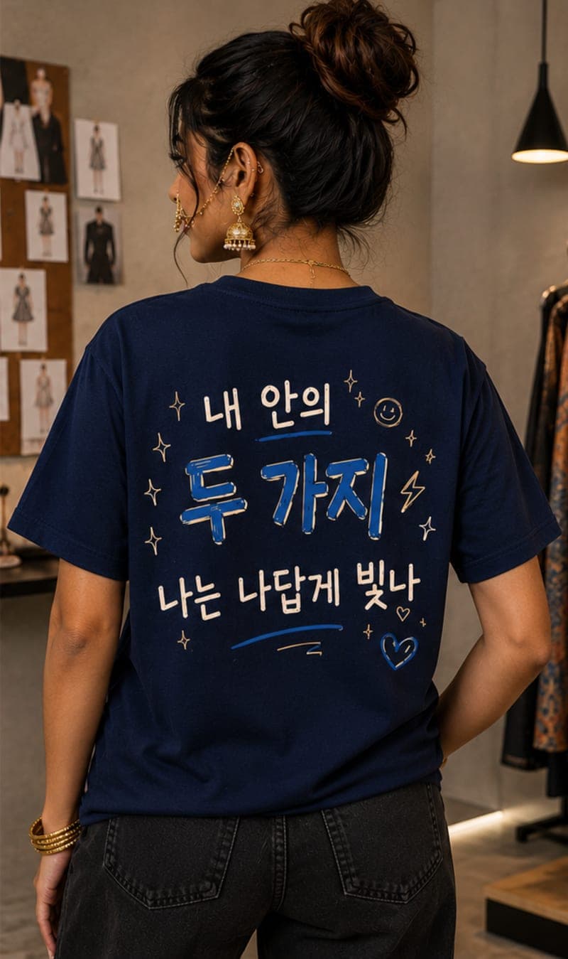 Navy Blue Women Tee